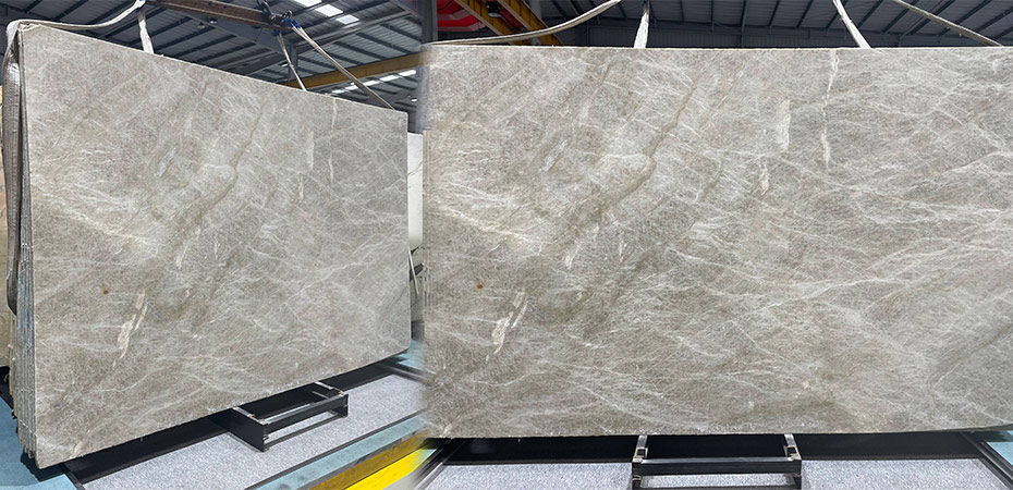 Taj Mahal Quartzite Stone slab in stock