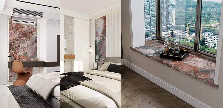 Four Seasons Green Marble in Bedroom