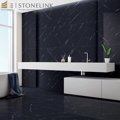 Nero marquina black marble slab