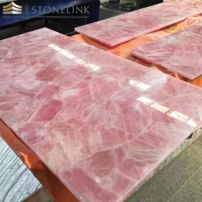 Pink onyx slab