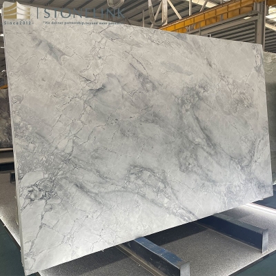 Super White quartzite slab