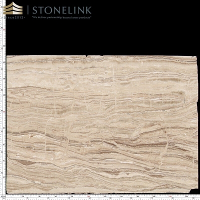 Jurassic White Traonyx travertine slab