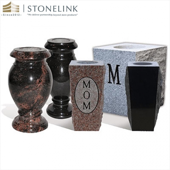 Granite memorial flower vase