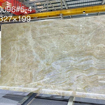 Perla Santana beige quartzite countertops